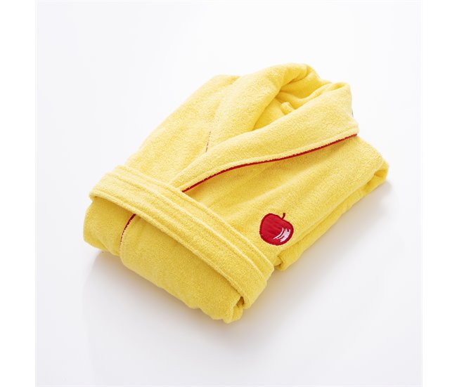 Albornoz de baño algodón Fruits United Colors of Benetton Amarillo