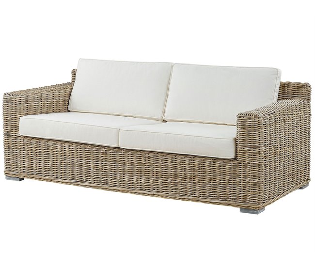 Beliani Conjunto de jardín Ratán ARDEA Natural