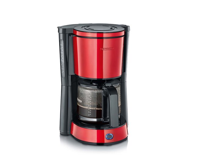 Cafetera de goteo, jarra termo 1 L Severin KA 4817 - 1000 W Rojo
