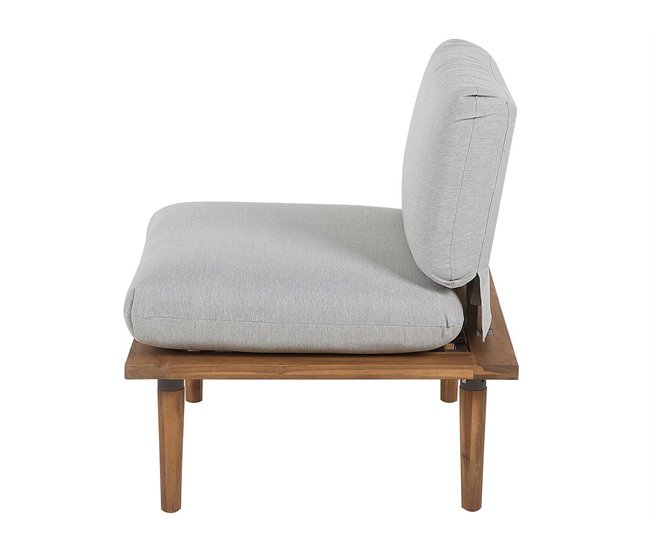 Beliani Conjunto de jardín Madera de acacia con certificado FSC® FRASCATI Gris Claro