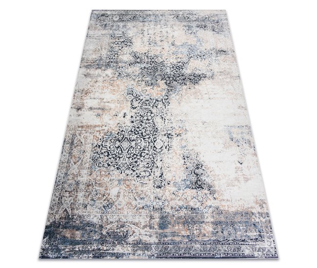 Alfombra lavable ANDRE 1016 Ornamento vintage 160x220 Gris