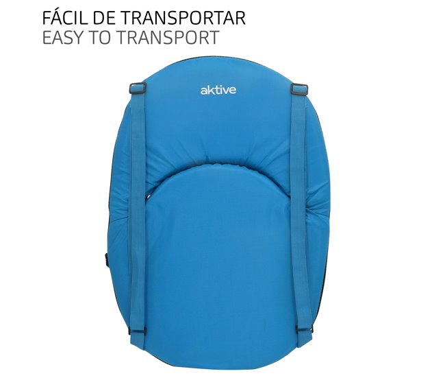 Aktive Asiento plegable con respaldo ajustable Azul