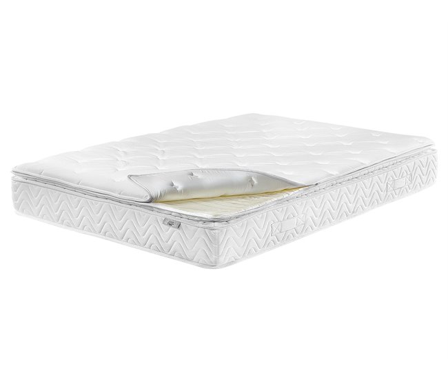 Beliani Colchón de muelles con funda extraíble LUXUS 