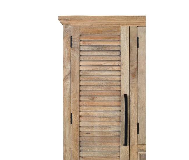 Alacena fabricada en madera maciza de mango con dos puertas centrales Marron