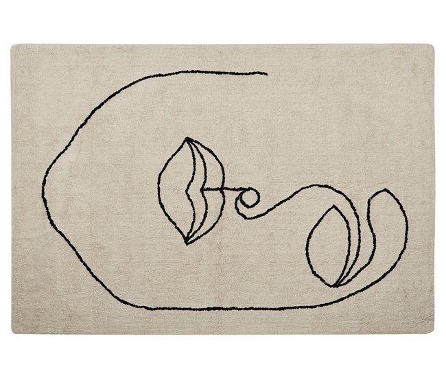 Beliani Alfombra de pelo corto BAYIR 140x200 Beige