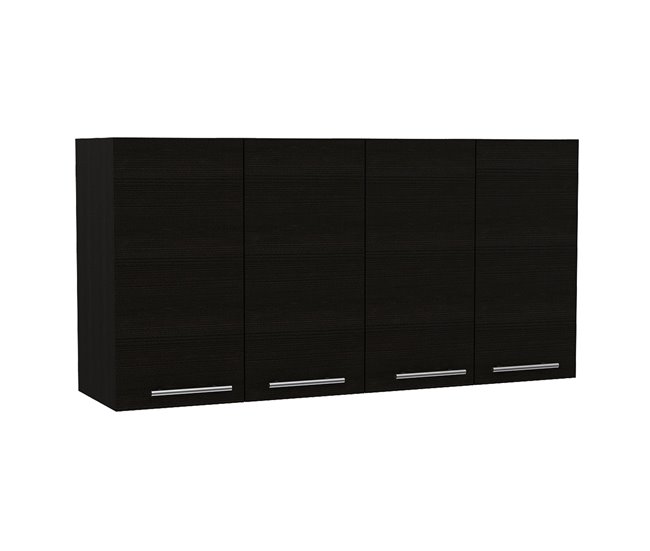 Mueble de pared para cocina Paris en melamina con 4 gabinetes Marron