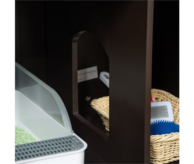 Casa para Gatos MDF PawHut, mascotas - accesorios para gatos Marron