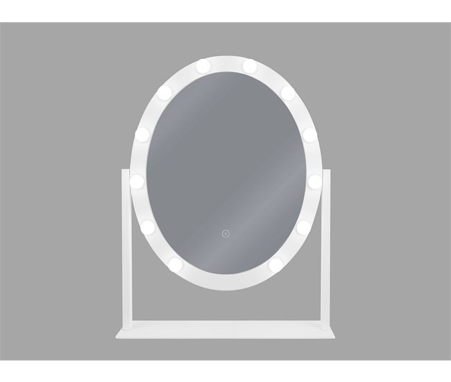 Beliani Espejo de maquillaje ROSTRENEN Blanco