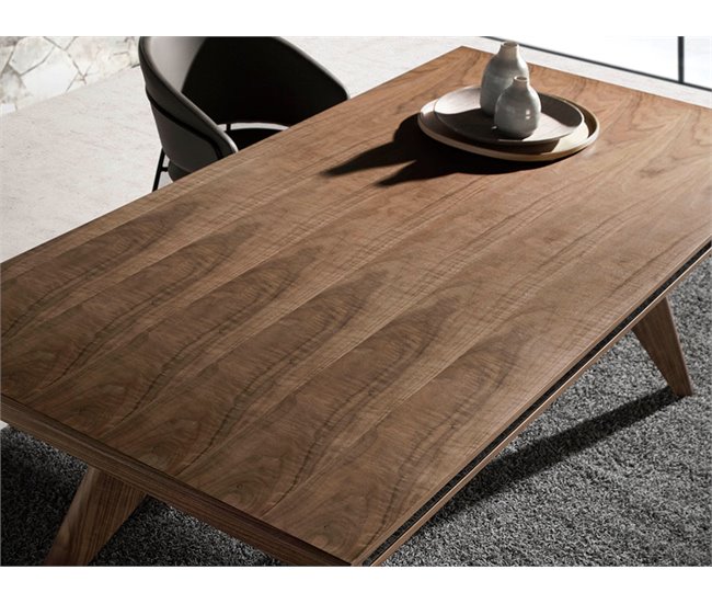Mesa comedor rectangular nogal y nogal Nogal