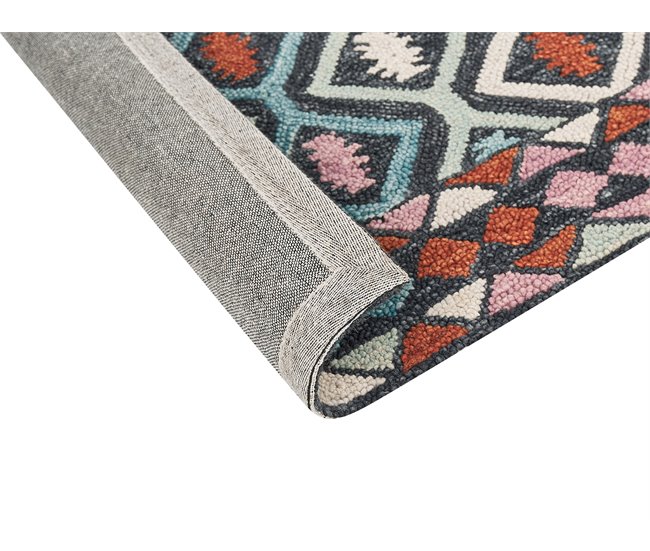 Beliani Alfombra de pelo corto HAYMANA 200x200 Multicolor
