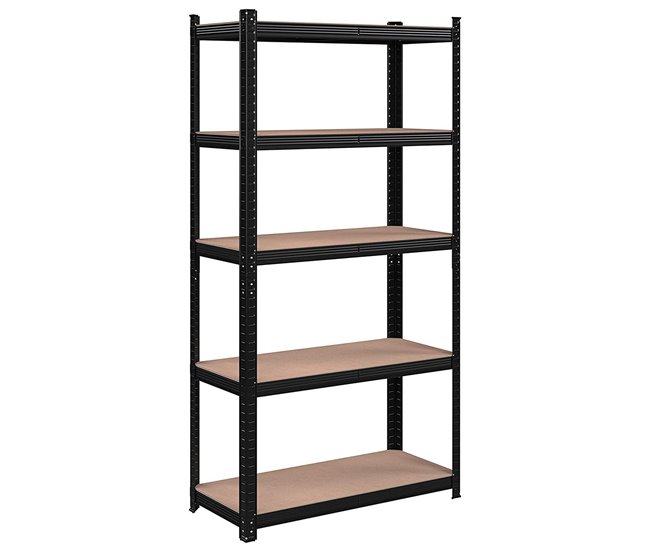 Estantería industrial Negro/ Madera