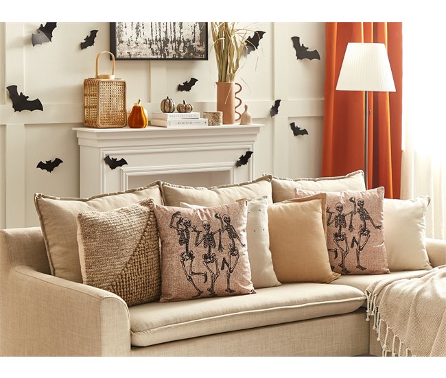 Beliani Cojín decorativo MORTESTI Beige