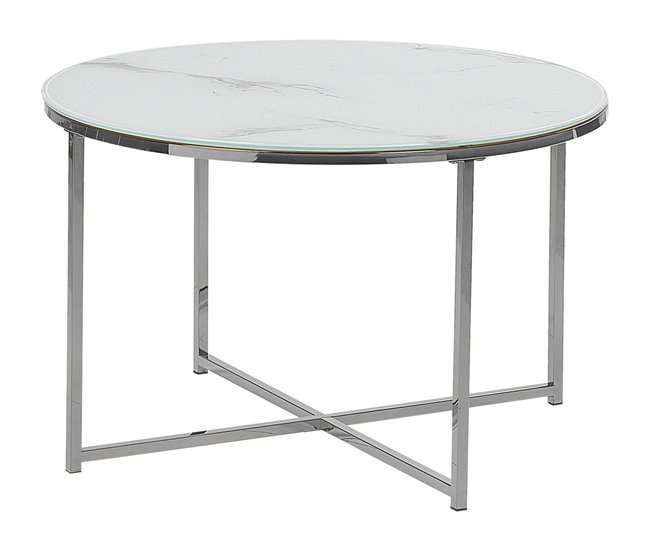 Beliani Mesa de centro QUINCY 70x70 Plateado