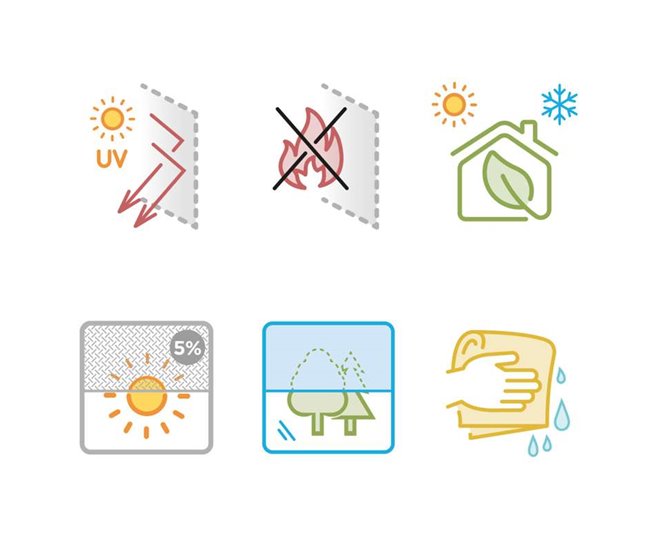 Estores enrollables Screen Premium con tejido técnico 