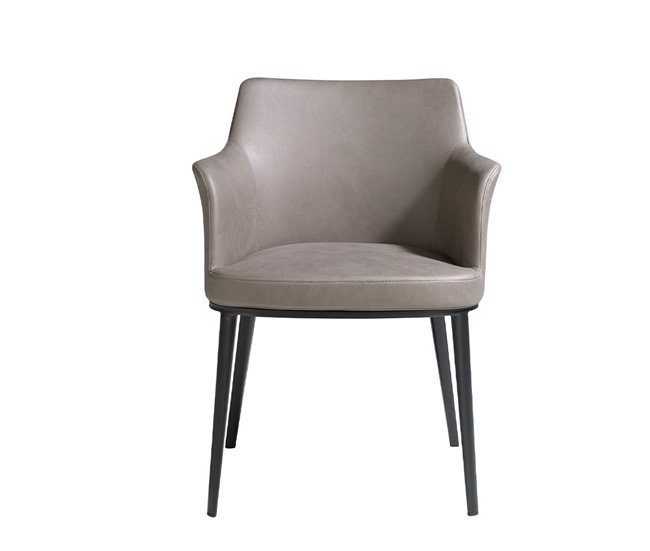 Silla comedor tela y patas acero negro Vison