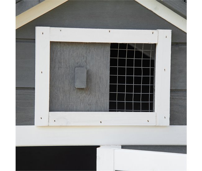 Gallinero de Jardín Madera de Abeto PawHut Blanco