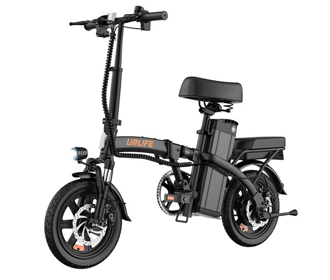 Bicicleta Eléctrica URLIFE F1L -Frenos de Disco Negro