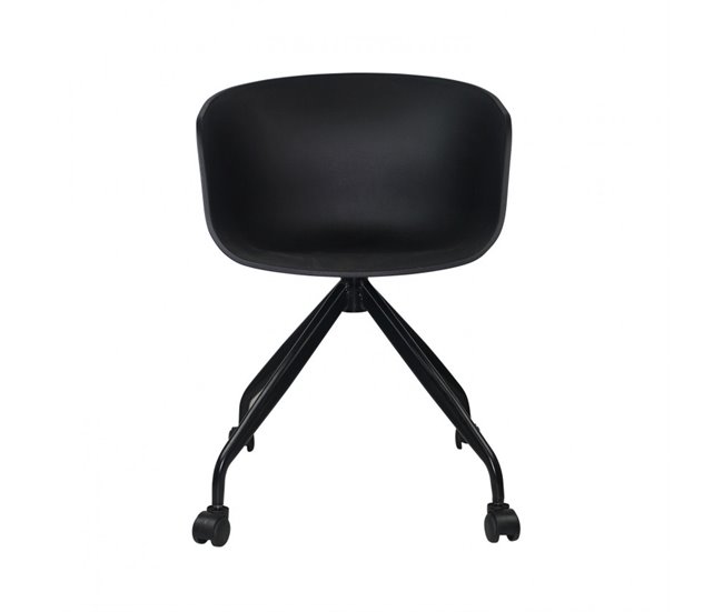 Silla de Escritorio con Ruedas Thinia Home Negro