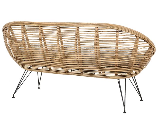 Beliani Conjunto de jardín Ratán MARATEA/CESENATICO Natural