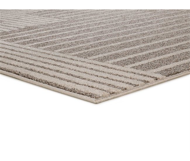 Alfombra geométrica con relieve PAULA - ATTICGO 160x230 Beige