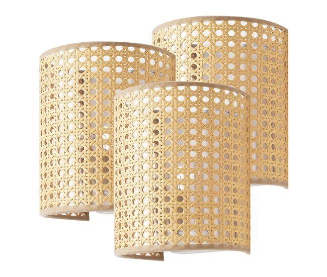 3 Lámparas de pared Ascot 1x E27 [lux.pro] Beige
