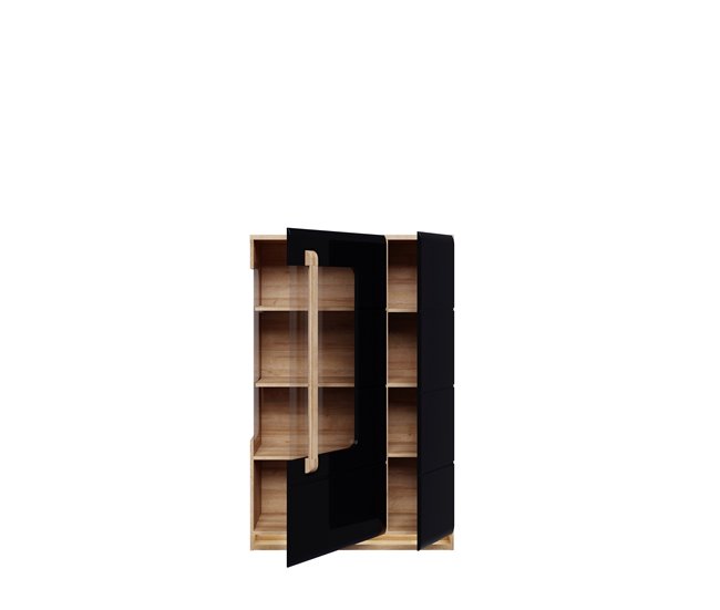 Vitrina de 2 puertas MONTREAL Negro/ Madera