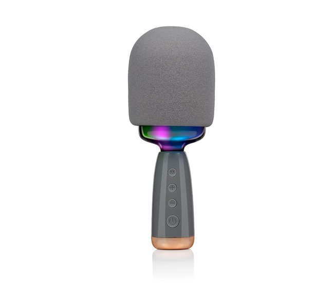 Micrófono karaoke inalámbrico W Gris