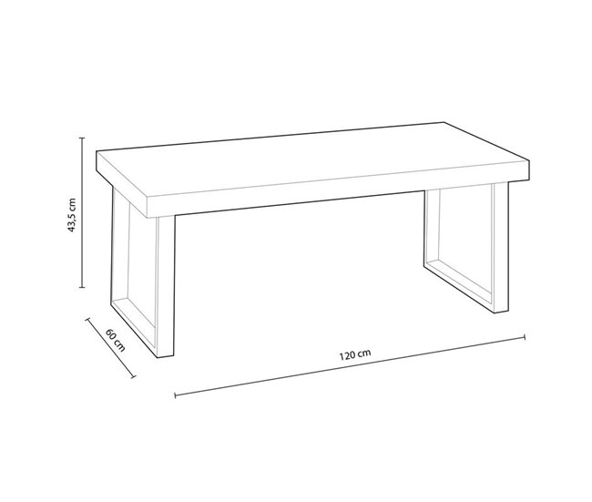 Mesa de centro Natural 120x60 Roble