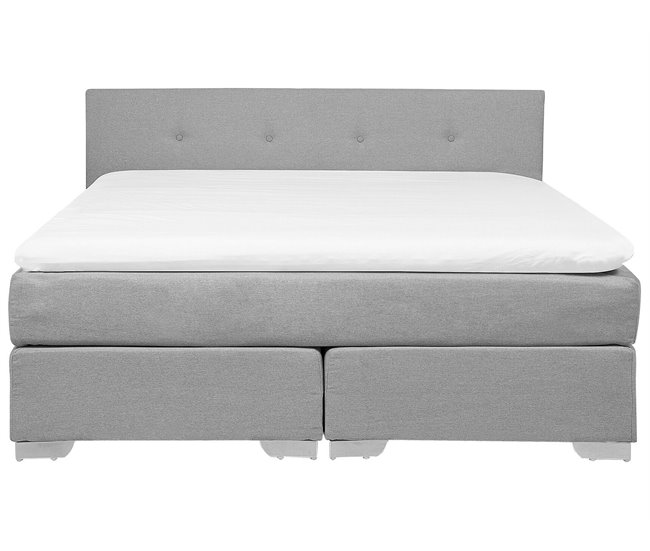 Beliani Cama continental Terciopelo CONSUL 191x212 Beige