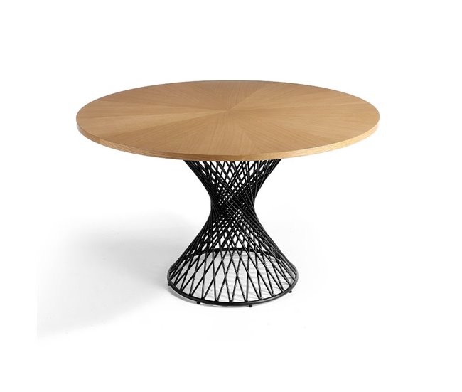 Mesa de Comedor Circular Fija - Modelo SINKI Marron