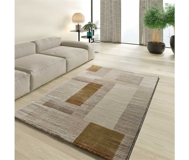 Alfombra geométrica con relieve MELFI - ATTICGO 80x150 Multicolor