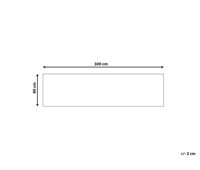 Beliani De pelo corto GESI II 80x300 Gris Claro