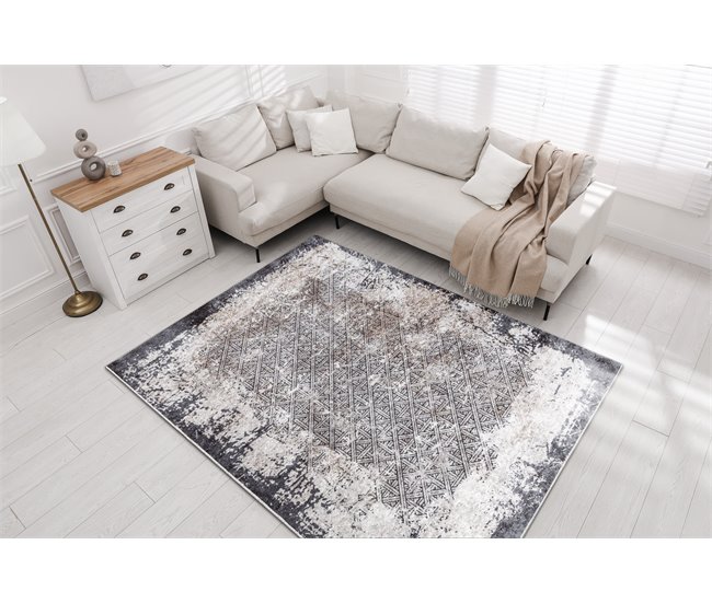 Alfombra lavable MIRO 51864.804 Vintage enjerado 80x150 Gris