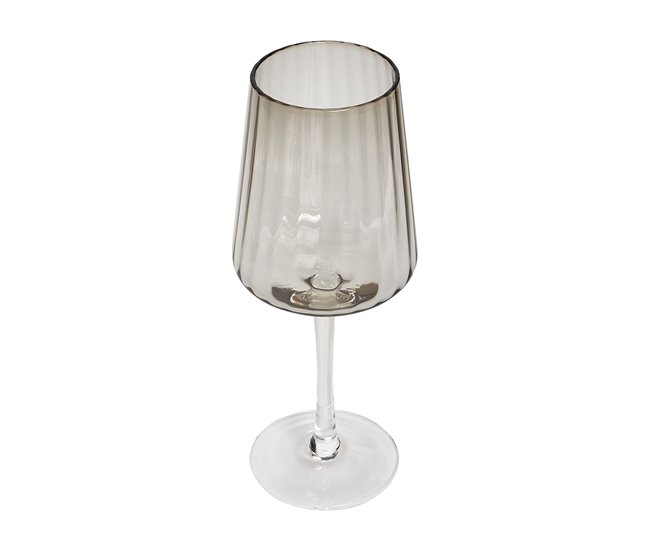 Beliani Cristalería Vidrio QUARTZ Gris Claro
