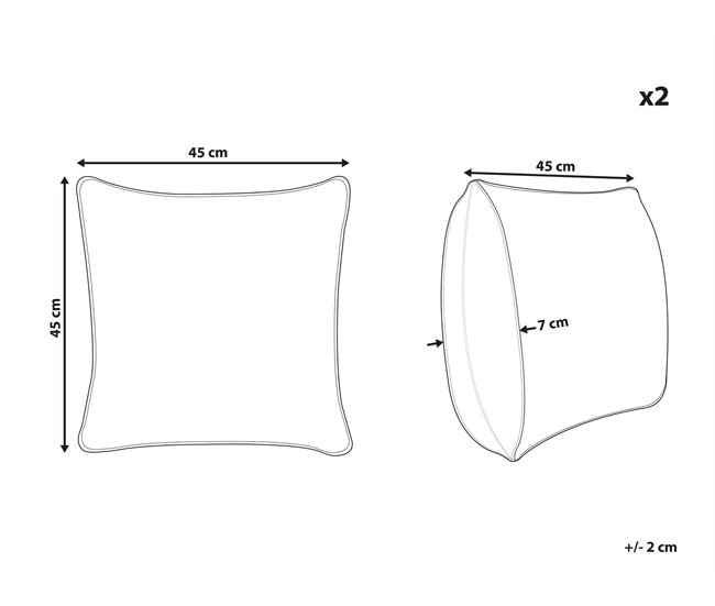 Beliani Cojín decorativo ASTRANTIA 45x45 Amarillo