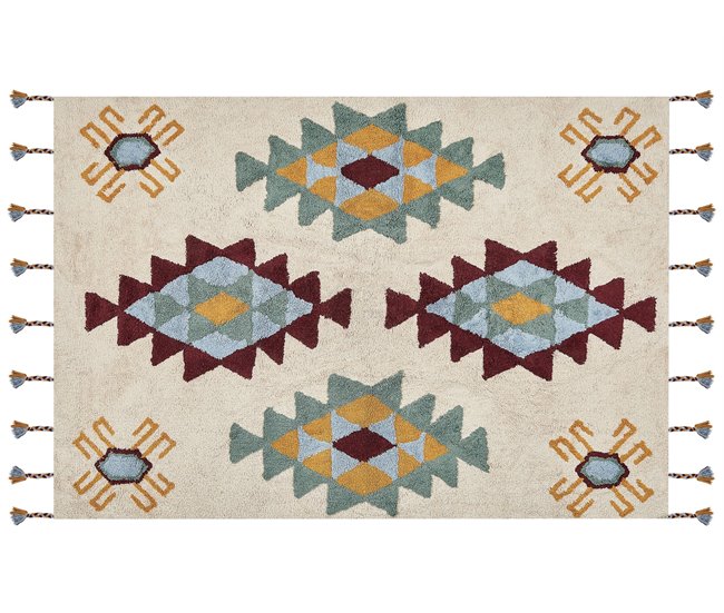 Beliani Alfombra de pelo corto DUZCE 160x230 Beige