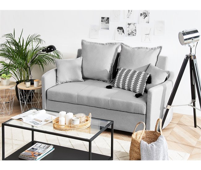 Beliani Sofá cama Poliéster HOVIN Beige