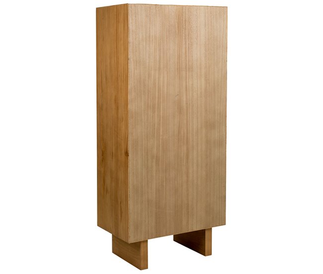 Armario de madera y cuerda trenzada Marron