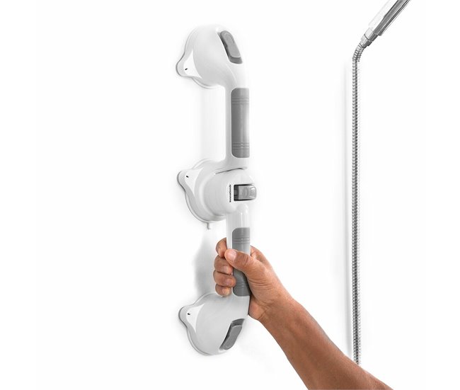 Asa de Seguridad para Baño Angular Doble Blanco