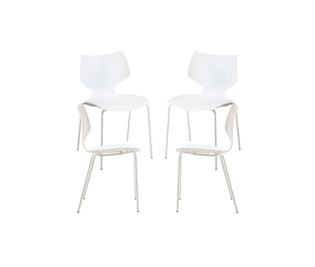 Pack 4 Sillas Plecy Blanco