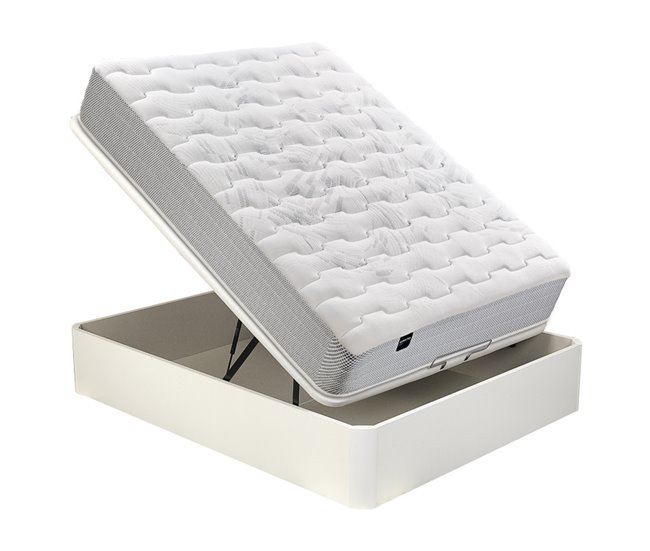 Colchón PEGASUS 8K BULTEX de material celular + canapé gratis Pikolin color blanco 