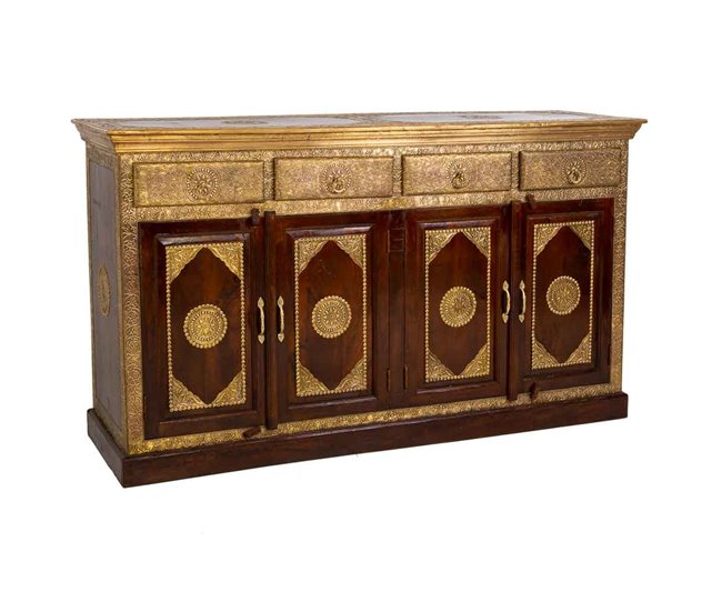 Aparador de madera acabado artesanal Marron