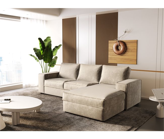 Chaise longue convertible en cama AZZURO Beige