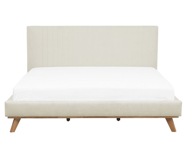 Beliani Cama con somier Chenilla TALENCE 177x218 Beige