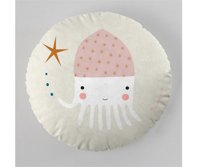 COJIN REDONDO CON RELLENO SEAHORSE Estampado