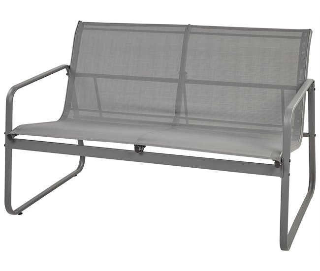Beliani Conjunto longue Acero BARREA Gris