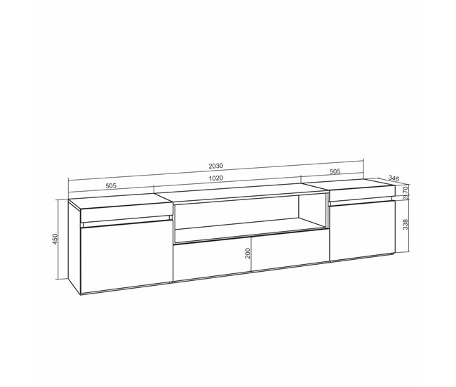 Mueble TV 200 Blanco