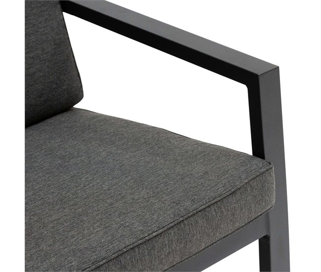 Sofá Exterior Pavane 2 Plazas Terraza Jardín Moderno Gris