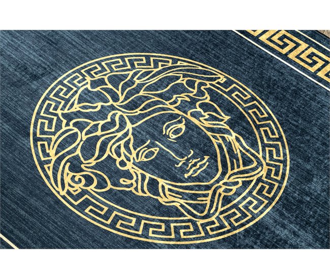 Alfombra lavable ANDRE 1972 Marco medusa griego 80x150 Azul