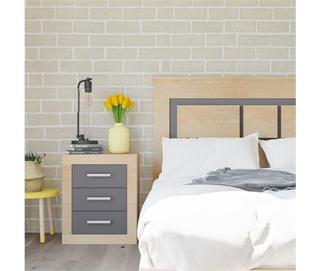 Dormitorio Kira 4C 160x3 Gris/natural